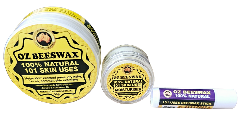 Trio: Best Selling 100% Natural Moisturiser - 5g Stick, 20g & 50g Jars